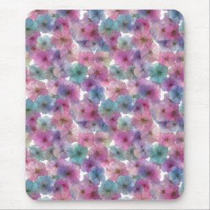 Alfombrilla De Ratón Verdes y rosas pastel florales de primavera vintag