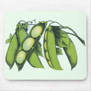 Alfombrilla De Ratón Verduras antiguas; Frijoles Lima, Alimentos de gra