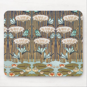 Alfombrilla De Ratón Verneuil Dragonfly Water Lily Art Nouveau: Vintage