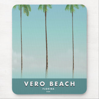 Alfombrilla De Ratón Vero Beach Florida vintage travel poster