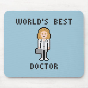 Alfombrilla De Ratón Versión femenina Mousepad del mejor médico del