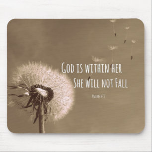 Alfombrilla De Ratón Verso de la Biblia: Dios está dentro de ella, no c