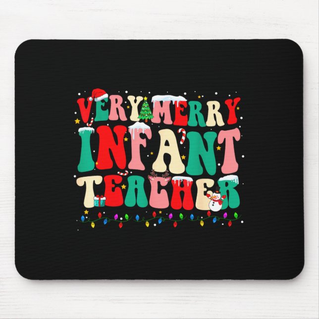 Alfombrilla De Ratón Very Merry Infant Teacher Funny Infant Squad Chris (Frente)