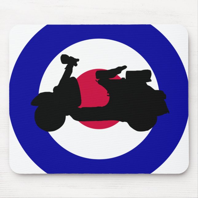 Alfombrilla De Ratón Vespa Mousepad de la blanco de la MOD (Frente)