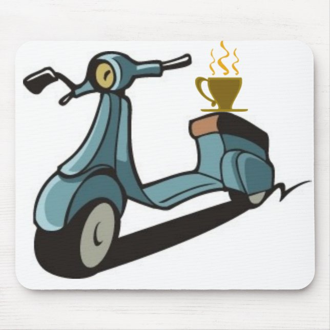 ALFOMBRILLA DE RATÓN VESPA Y CAFÉ MOUSPAD (Frente)