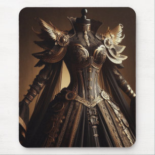 Alfombrilla De Ratón Vestíbulo de Emperatriz Negro y Oro de Steampunk V