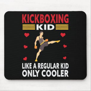 Alfombrilla De Ratón Vestido Divertido de Kickboxer para Niño - Niño Bo