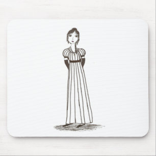 Alfombrilla De Ratón Vestido rayado Inspired de Jane Austen