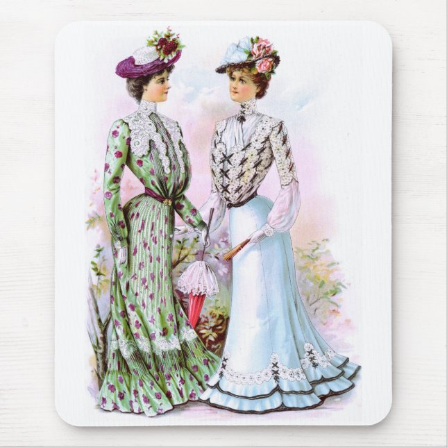 Alfombrilla De Ratón Vestidos 1901 del vintage (Frente)