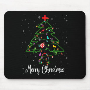 Alfombrilla De Ratón Vet Tech Veterinaria Árbol de Navidad Merry Christ