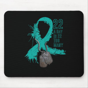 Alfombrilla De Ratón Veteran Suicide Awareness Ribbon 22 A Day Is 22 To