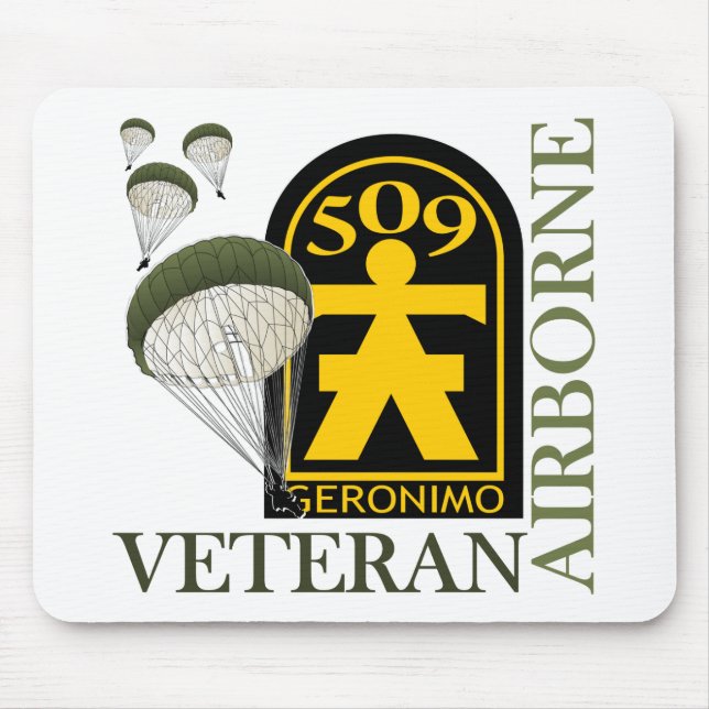Alfombrilla De Ratón Veterano aerotransportado - 509o PIR (Frente)