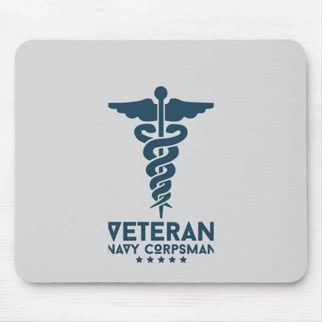 Alfombrilla De Ratón Veterano Corpsman de la Marina (Frente)