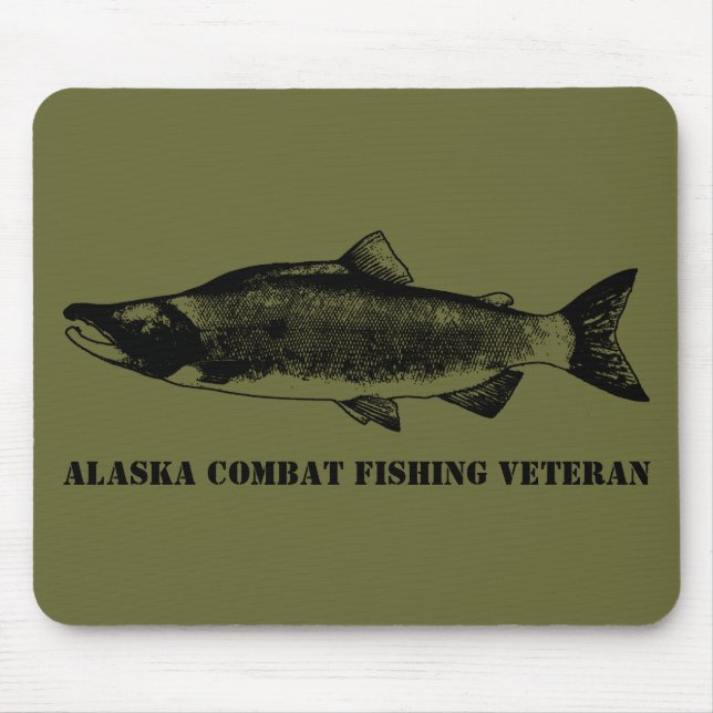 Alfombrilla De Ratón Veterano de la Pesca de Combate de Alaska (Frente)