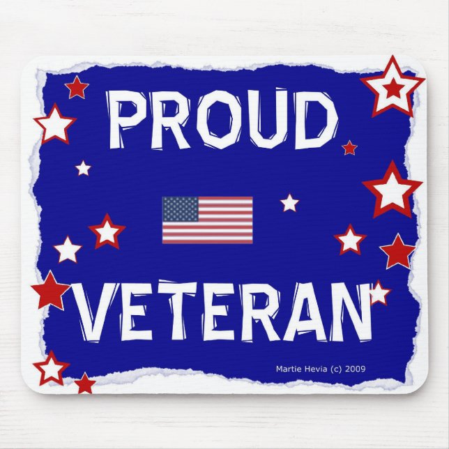 Alfombrilla De Ratón Veterano orgulloso - En honor - Mousepad (Frente)