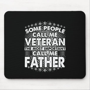 Alfombrilla De Ratón Veterano Padre   Orgulloso tributo militar