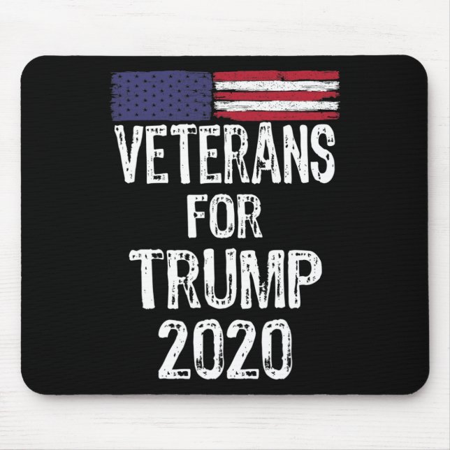 Alfombrilla De Ratón Veteranos Militares Para La Elección Trump 2020 An (Frente)