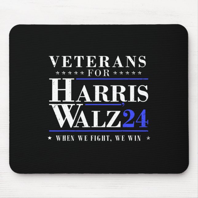 Alfombrilla De Ratón Veteranos Para Kamala Harris Tim Wheimer Waltz Par (Frente)