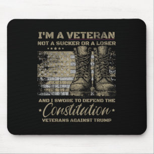 Alfombrilla De Ratón Veteranos retro-militares contra la protesta de Tr