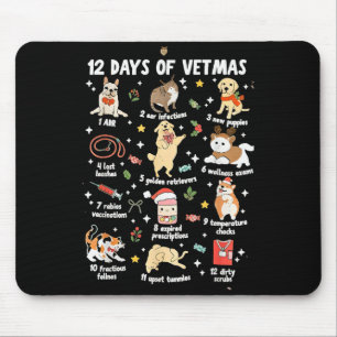 Alfombrilla De Ratón Veterinario de Navidad Medicina Veterinaria Tec Ve