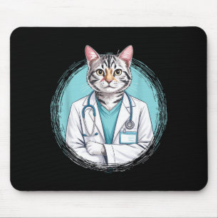 Alfombrilla De Ratón veterinario felino médico de gatos estetoscopio mé
