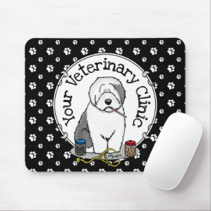 Alfombrilla De Ratón Veterinario Oveja Inglés Gray 1 Cute Vet