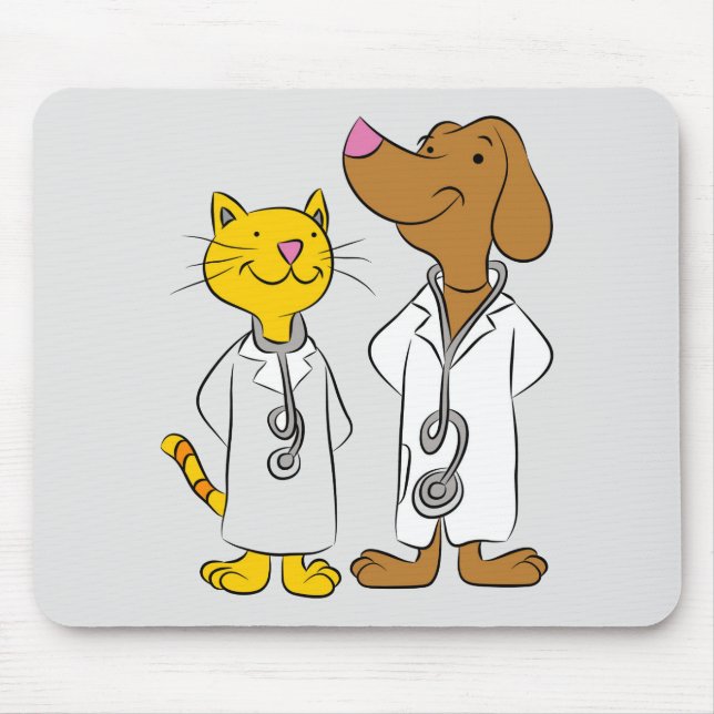 Alfombrilla De Ratón Veterinarios de animales (Frente)