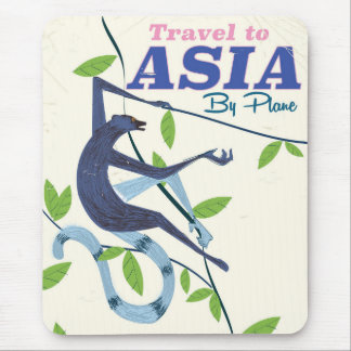 Alfombrilla De Ratón Viaje a Asia Monkey Viaje impreso