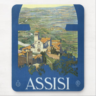 Alfombrilla De Ratón Viaje Antiguo Asis Italia Basílica de Francesco