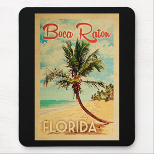 Alfombrilla De Ratón Viaje de cosecha de palma en playa de Boca Raton F