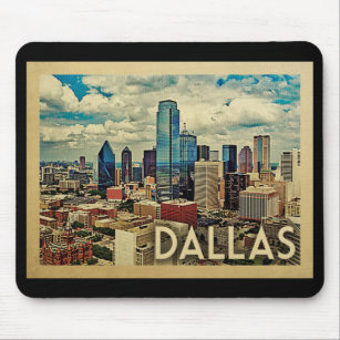 Alfombrilla De Ratón Viaje de Dallas Texas Vintage