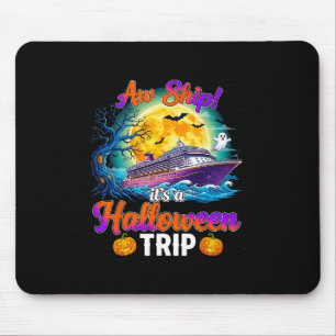 Alfombrilla De Ratón Viaje de Halloween Divertido Crucero Equipo Famili