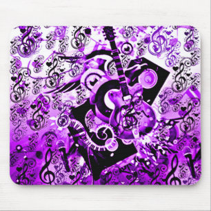 Alfombrilla De Ratón Viaje De La Música, Rocks Purple_