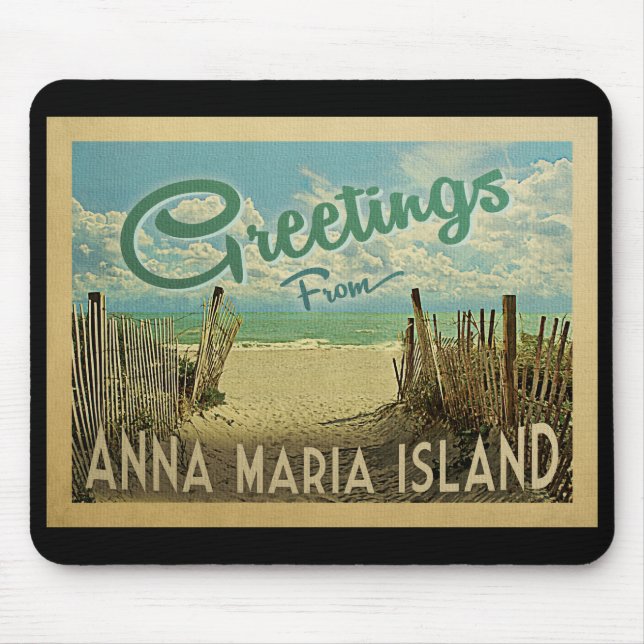 Alfombrilla De Ratón Viaje de la playa de Anna Maria Island (Frente)