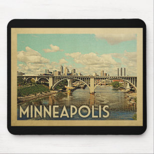 Alfombrilla De Ratón Viaje de la vieja ciudad de Minneapolis Minnesota