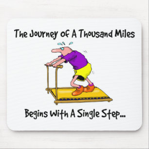 Alfombrilla De Ratón Viaje De Mil Millas - Motivación Para Hacer Ejerci