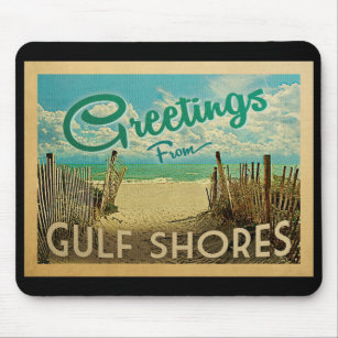 Alfombrilla De Ratón Viaje de Vintage en la Playa del Golfo