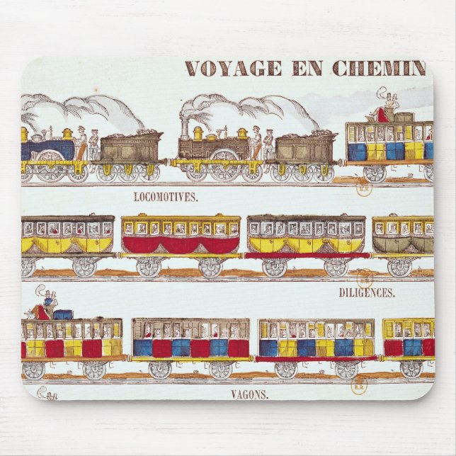 Alfombrilla De Ratón Viaje del carril en 1845 (Frente)