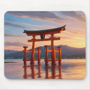 Alfombrilla De Ratón Viaje flotante por el santuario de Miyajima Torii 