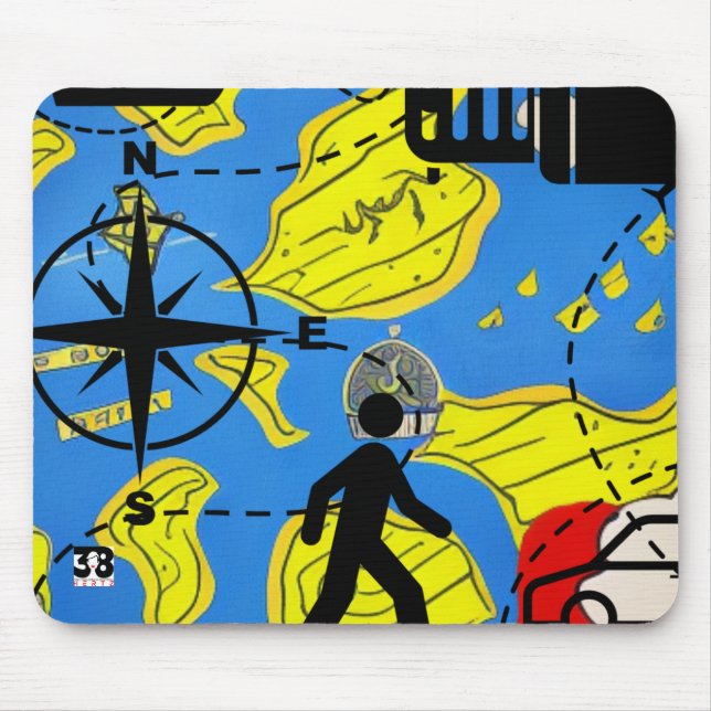 Alfombrilla De Ratón Viajero del Mundo (Frente)