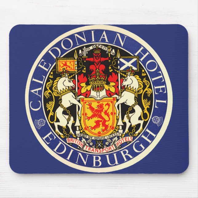 Alfombrilla De Ratón Viajes de época Hotel Caledonian Edimburgo Escocia (Frente)