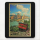 Alfombrilla De Ratón Viajes de la época de Pittsburgh Pennsylvania Vint (Frente)