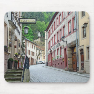 Alfombrilla De Ratón Vianden, escena callejera de Luxemburgo