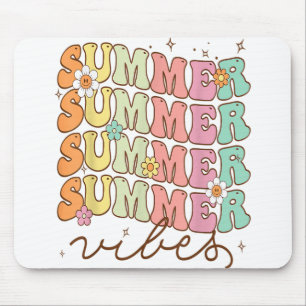 Alfombrilla De Ratón Vibes de verano retro Groovy para mujeres hombres 