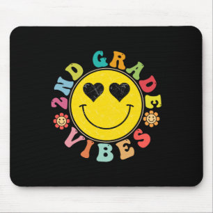 Alfombrilla De Ratón Vibraciones de 2do Grado Cara Feliz Sonrisa Regalo