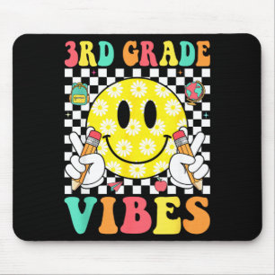 Alfombrilla De Ratón vibraciones de 3er grado sonrisa retro cara maestr
