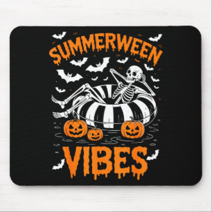 Alfombrilla De Ratón Vibraciones de Summerween esqueleto flotando en pi
