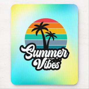 Alfombrilla De Ratón Vibraciones de Verano con Diseño de Palmeras