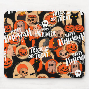 Alfombrilla De Ratón Vibraciones espeluznantes y lindas de Halloween