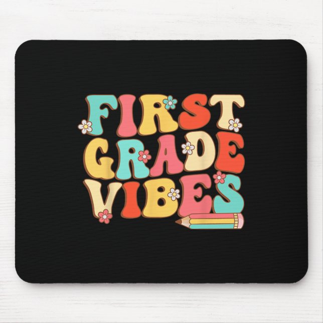 Alfombrilla De Ratón Vibraciones Retro Geniales - 1er Grado Regreso a l (Frente)